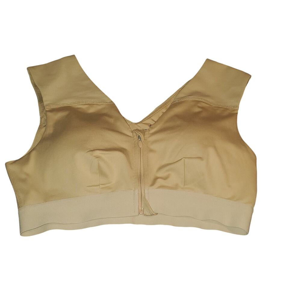 Tan Wireless Comfort Bra with Wide Straps